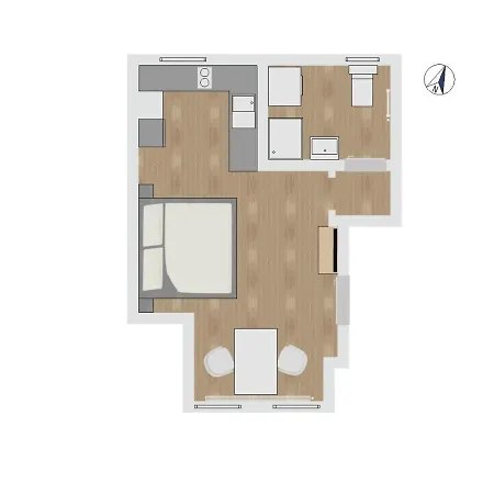 Fewo1846 - Kajuete Am Nordermarkt - Maritim Eingerichtetes Studio-apartment Im Stadtzentrum * Flensburg